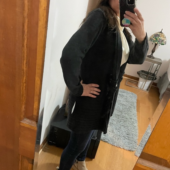 AB Studio Open Front Knit Cardi - Picture 9 of 10